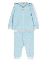 Moschino Kids survêtement à logo en jacquard - Bleu - thumbnail