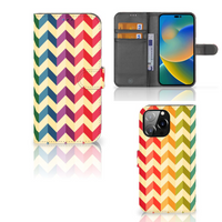 iPhone 14 Pro Max Telefoon Hoesje Zigzag Multi Color - thumbnail