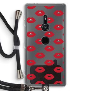 Lips: Sony Xperia XZ2 Transparant Hoesje met koord
