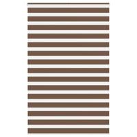 VidaXL Zebra rolgordijn 140x200 cm stofbreedte 135,9cm polyester bruin
