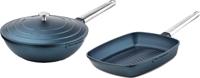Westinghouse Pannenset Performance (wokpan + grillpan) ø 28 cm - blauw - inductie en alle andere warmtebronnen Westinghouse Pannenset Performance (wokpan + grillpan) ø 28 cm - blauw - inductie en alle andere warmtebronnen