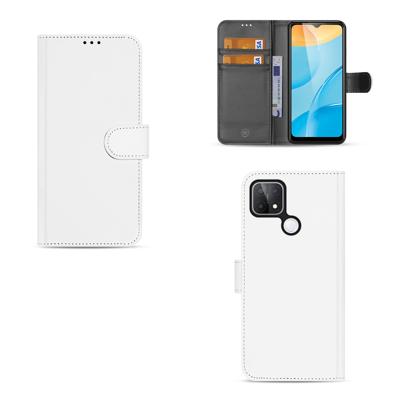 OPPO A15 | Book Cover | Wit met Pasjeshouder