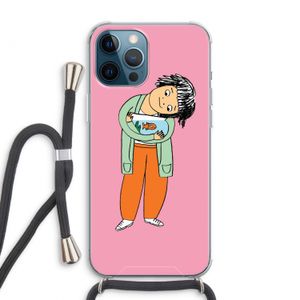 Visknuffel: iPhone 12 Pro Max Transparant Hoesje met koord