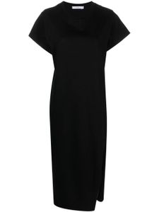 IRO robe en coton à coupe mi-longue - Noir