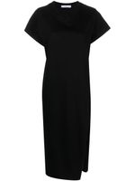 IRO robe en coton à coupe mi-longue - Noir