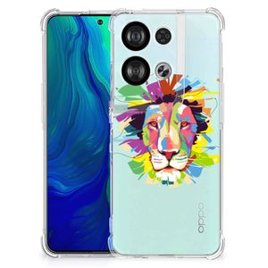 OPPO Reno8 Stevig Bumper Hoesje Lion Color