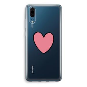Hartje: Huawei P20 Transparant Hoesje