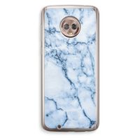 Blauw marmer: Motorola Moto G6 Transparant Hoesje