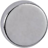 Maul Neodymium magneet (Ø x h) 10 mm x 3 mm schijf Zilver 10 stuk(s) 6166396 - thumbnail