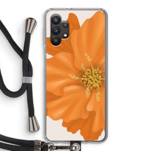 Orange Ellila flower: Samsung Galaxy A32 5G Transparant Hoesje met koord