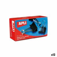Klemmen Apli Zwart Zilverkleurig 41 mm (12 Stuks)