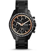 Horlogeband Fossil ES3596 Roestvrij staal (RVS) Zwart 18mm