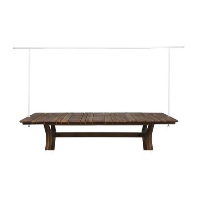Verstelbare tafelklem - wit - 90x8.5x140-250 cm