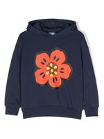 Kenzo Kids hoodie en coton à imprimé Boke Flower - Bleu - thumbnail