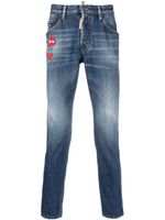 DSQUARED2 jean court à coupe slim - Bleu