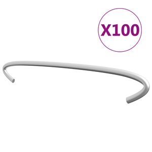 VidaXL Gabionhaken 100 st 20 cm gegalvaniseerd staal