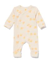 HEMA Newborn Meegroei Boxpakje Rib Bamboe Met Stretch Vogels Ecru (ecru)