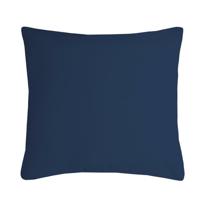Stof Textile sierkussen Nelson - donkerblauw - 40 x 40 cm - bank kussens - polyester