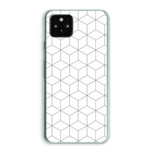 Zwart-witte kubussen: Google Pixel 5a 5G Transparant Hoesje
