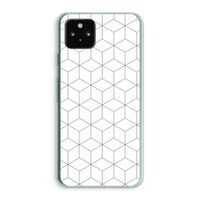 Zwart-witte kubussen: Google Pixel 5a 5G Transparant Hoesje