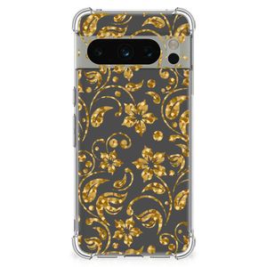 Google Pixel 8 Pro Case Gouden Bloemen