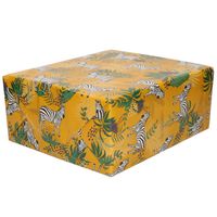 Inpakpapier/cadeaupapier bruin met zebra design 200 x 70 cm - Cadeaupapier - thumbnail