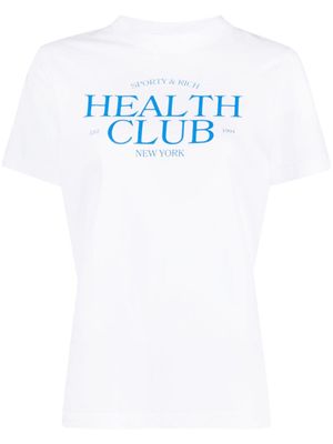 Sporty & Rich t-shirt en coton à logo imprimé - Blanc