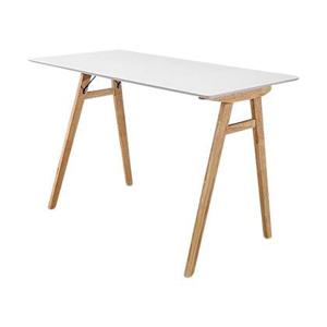 Artichok Rover houten bureau wit - houten onderstel - 120 x 60 cm