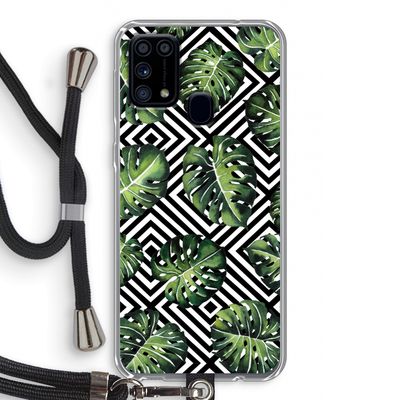Geometrische jungle: Samsung Galaxy M31 Transparant Hoesje met koord