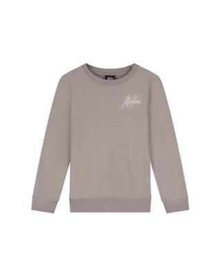 Malelions winter sweater jongens - bruin/wit - signature, gestreept