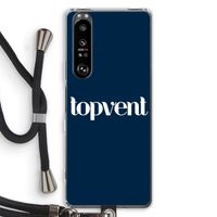 Topvent Navy: Sony Xperia 1 III Transparant Hoesje met koord