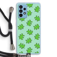 Groene blaadjes: Samsung Galaxy A52 Transparant Hoesje met koord