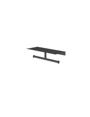 Hotbath &More Dubbele rolhouder voor Planchet serie Geborsteld zwart PVD