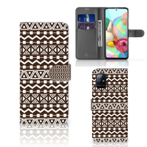 Samsung Galaxy A71 Telefoon Hoesje Aztec Brown