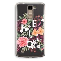 Hello in flowers: LG K10 (2016) Transparant Hoesje