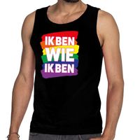 Gay pride ik ben wie ik ben tanktop zwart heren 2XL  -