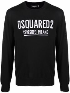 DSQUARED2 pull à logo intarsia - Noir