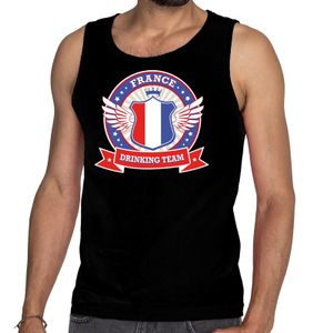 France drinking team tanktop / mouwloos shirt zwart heren 2XL  -