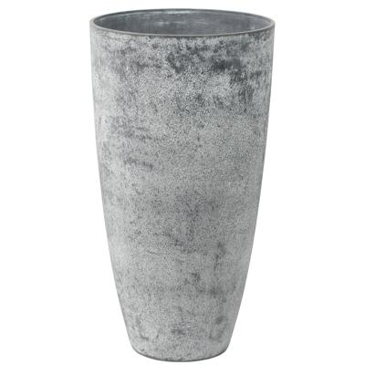 Plantenpot vaas - beton grijs - D29 / H50 cm - gerecycled kunststof - Bloempot