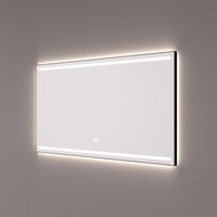 Badkamerspiegel SPV7000 BL | 100x70 cm | Rechthoek | Directe en indirect LED verlichting | Touch button | Met spiegelverwarming