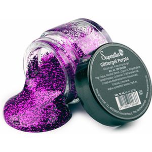 Superstar Glittergel voor lichaam/gezicht en haar - paars - 15 ml