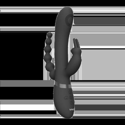 VIVE by Shots Rini - Pulse Wave Vibrerende Dubbele Penetratie Rabbit - Zwart