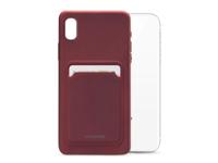 Mobilize Mobilize Rubber Gelly Card Case Apple iPhone XR Matt Bordeaux