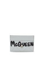 Alexander McQueen porte-cartes matelassé à logo - Blanc