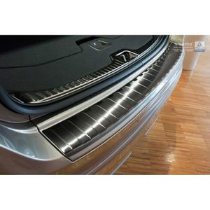 Zwart RVS Bumper beschermer passend voor Volvo XC60 2013-2016 'Ribs' AV245003