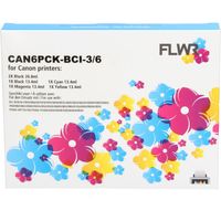 FLWR Canon BCI-3eBK / BCI-6 Megapack cartridge - thumbnail