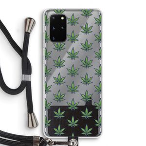 Weed: Samsung Galaxy S20 Plus Transparant Hoesje met koord