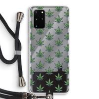 Weed: Samsung Galaxy S20 Plus Transparant Hoesje met koord
