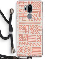 Marrakech Pink: LG G7 Thinq Transparant Hoesje met koord
