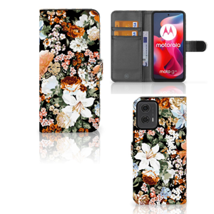 Hoesje voor Motorola Moto G24 | G04 | G24 Power Dark Flowers